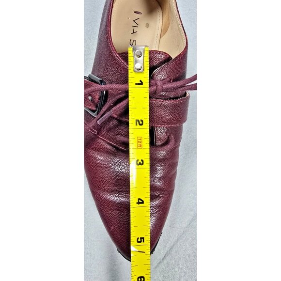 VTG Via Spiga Ladonna Bordeaux Stud Loafers 5M - Picture 16 of 16